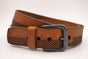 4cm cognac riem met ruit design