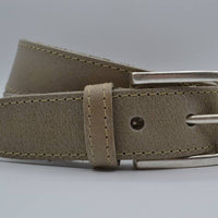 4cm taupe gestikt italiaans volnerf lederen riem