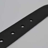 zwarte italiaans volnerf lederen casual riem