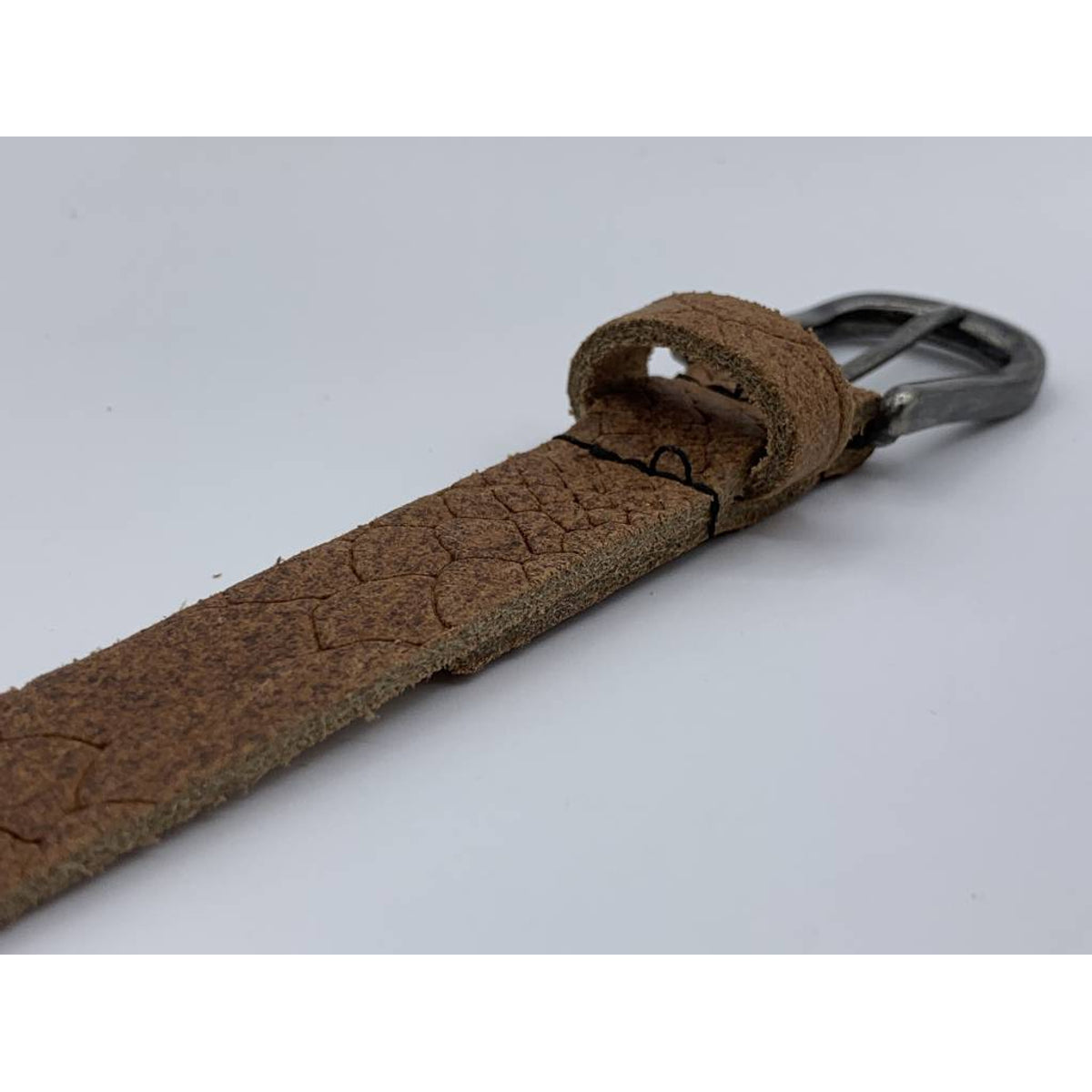 2cm brede damesriem met cognac slangenprint