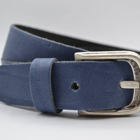 split lederen 35 mm blauwe casual riem