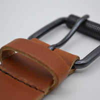 split lederen 40mm cognac casual riem