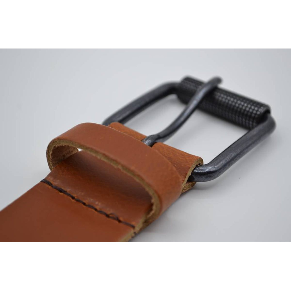 split lederen 40mm cognac casual riem
