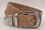 4cm western taupe volnerf lederen riem