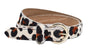 luipaard print riem met gouden gesp.