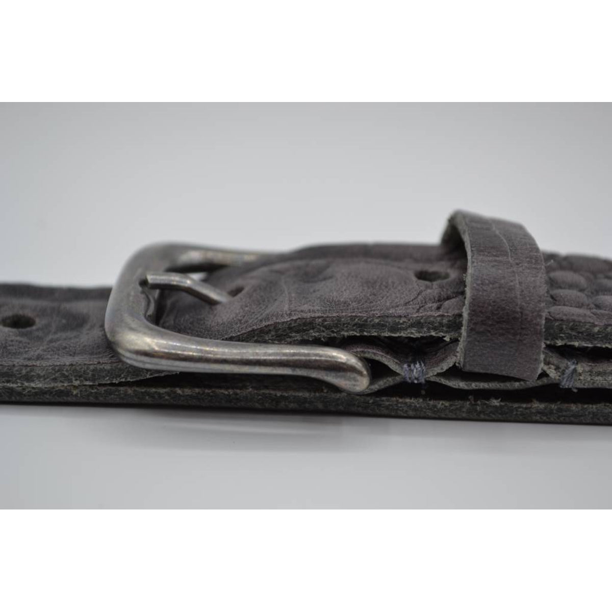 3cm grijze italiaans volnerf lederen casual riem
