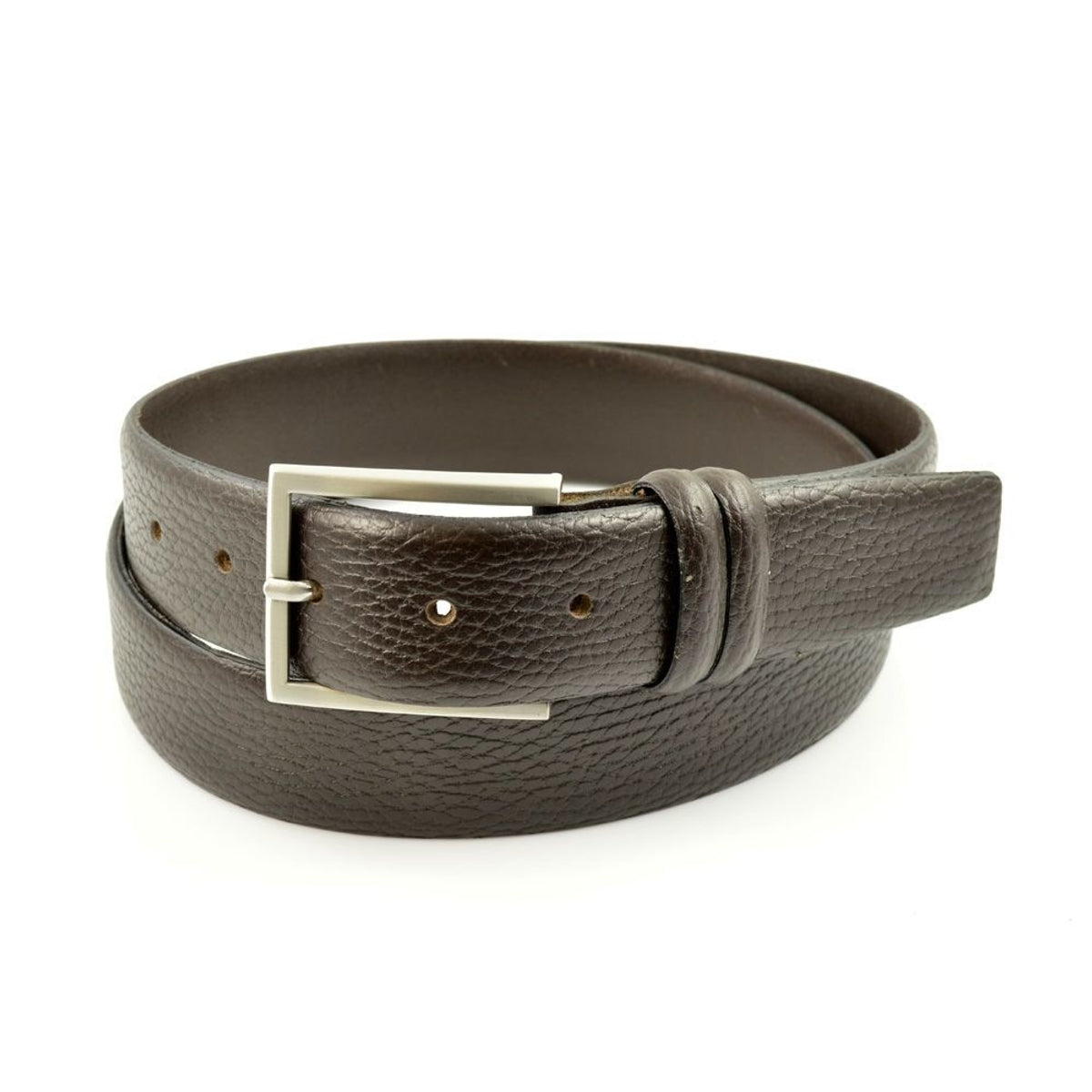 Bruine nette herenriem met patroon 