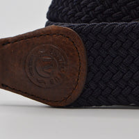 Blauwe stretch gevlochten riem. 