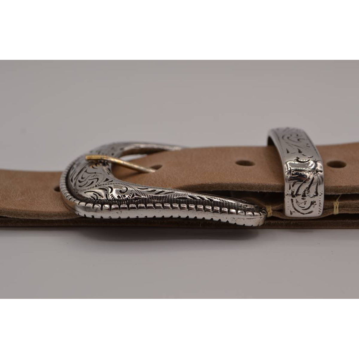 4cm western taupe volnerf lederen riem 