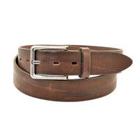 Cognac 35mm brede nette Alberto riem. 