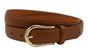 Cognac PU vegan leather riem.