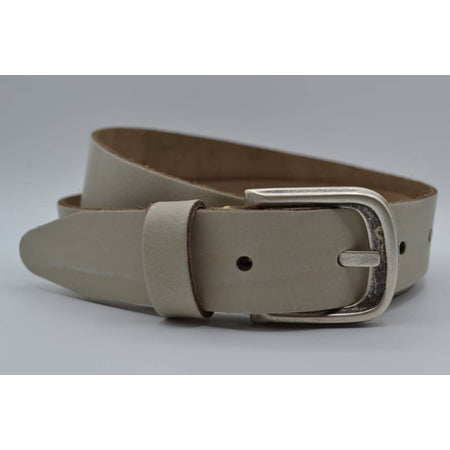 split lederen 35 mm ecru casual riem 