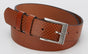 Stoere cognac riem met gave print