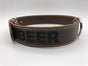 Hondenhalsband 55cm bruin echt Italiaans leer