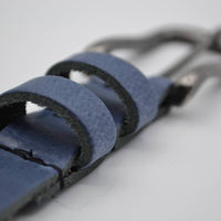 blauwe 20mm brede riem met dubbele lus