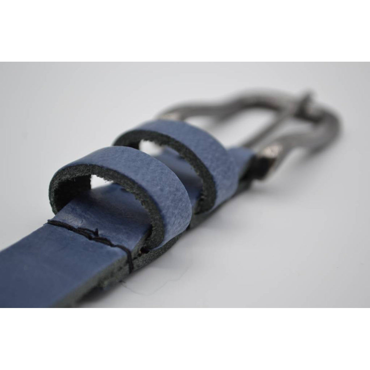 blauwe 20mm brede riem met dubbele lus