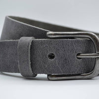grijze italiaans volnerf lederen casual riem