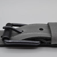 split lederen 40mm licht grijs casual riem