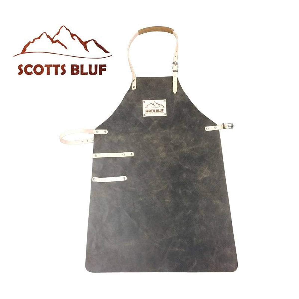 BBQ Schort Scottsbluf zwart/tan used look