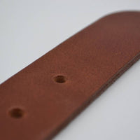 Nette cognac riem met gouden gesp 