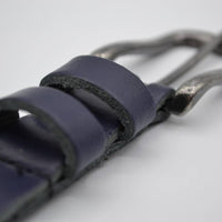donker blauwe 20mm brede riem met dubbele lus 