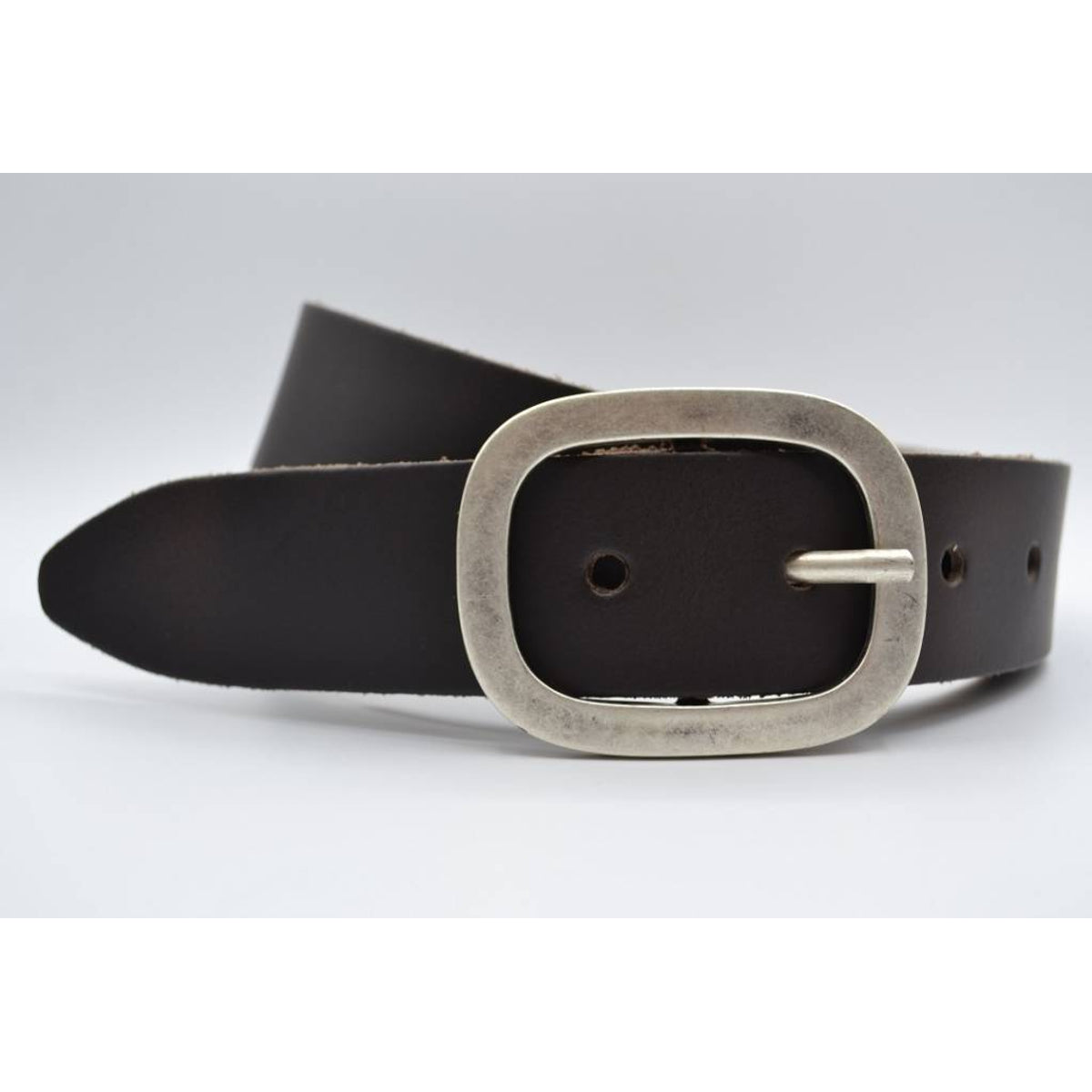 4cm donker bruine split lederen riem.