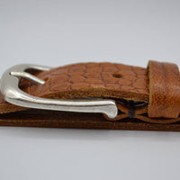3cm cognac italiaans volnerf lederen casual riem 