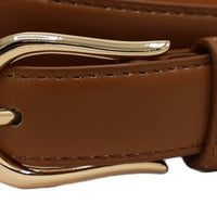 Cognac PU vegan leather riem. 