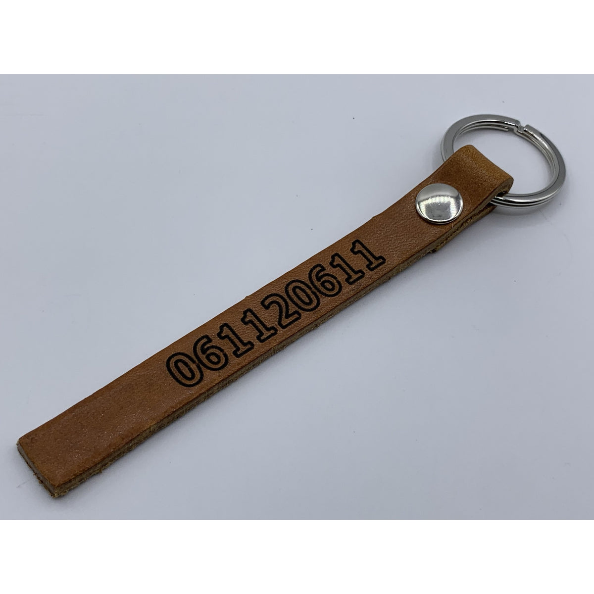 Sleutelhanger met telefoonnummer