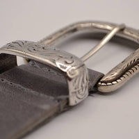 4cm western grijze volnerf lederen riem