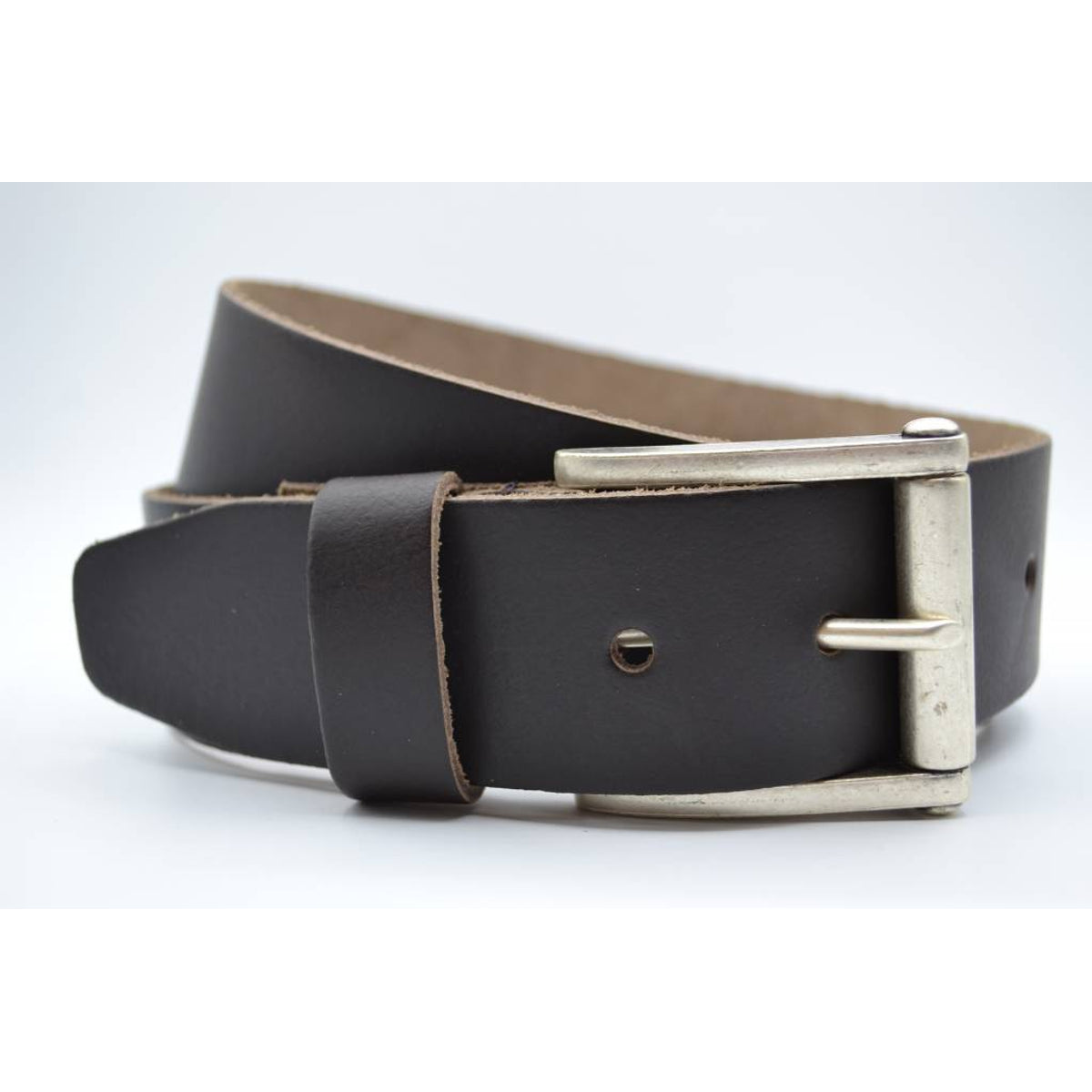 4,5cm echt lederen casual donker bruine riem.