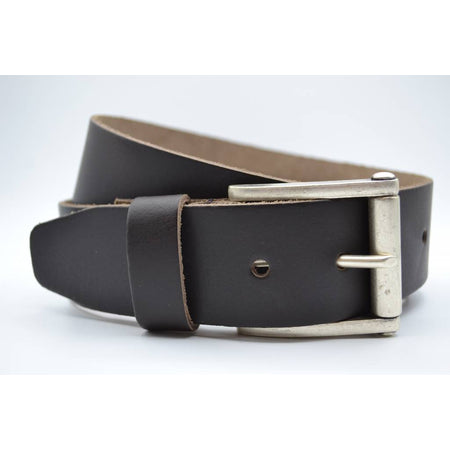 4,5cm echt lederen casual donker bruine riem.