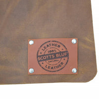 Scotts bluf cognac echt lederen schort
