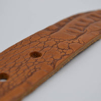 4cm croco cognac italiaans volnerf lederen casual riem