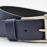 4,5cm echt lederen casual donker blauwe riem.