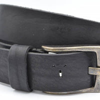 Stoere zwarte riem met gave details 