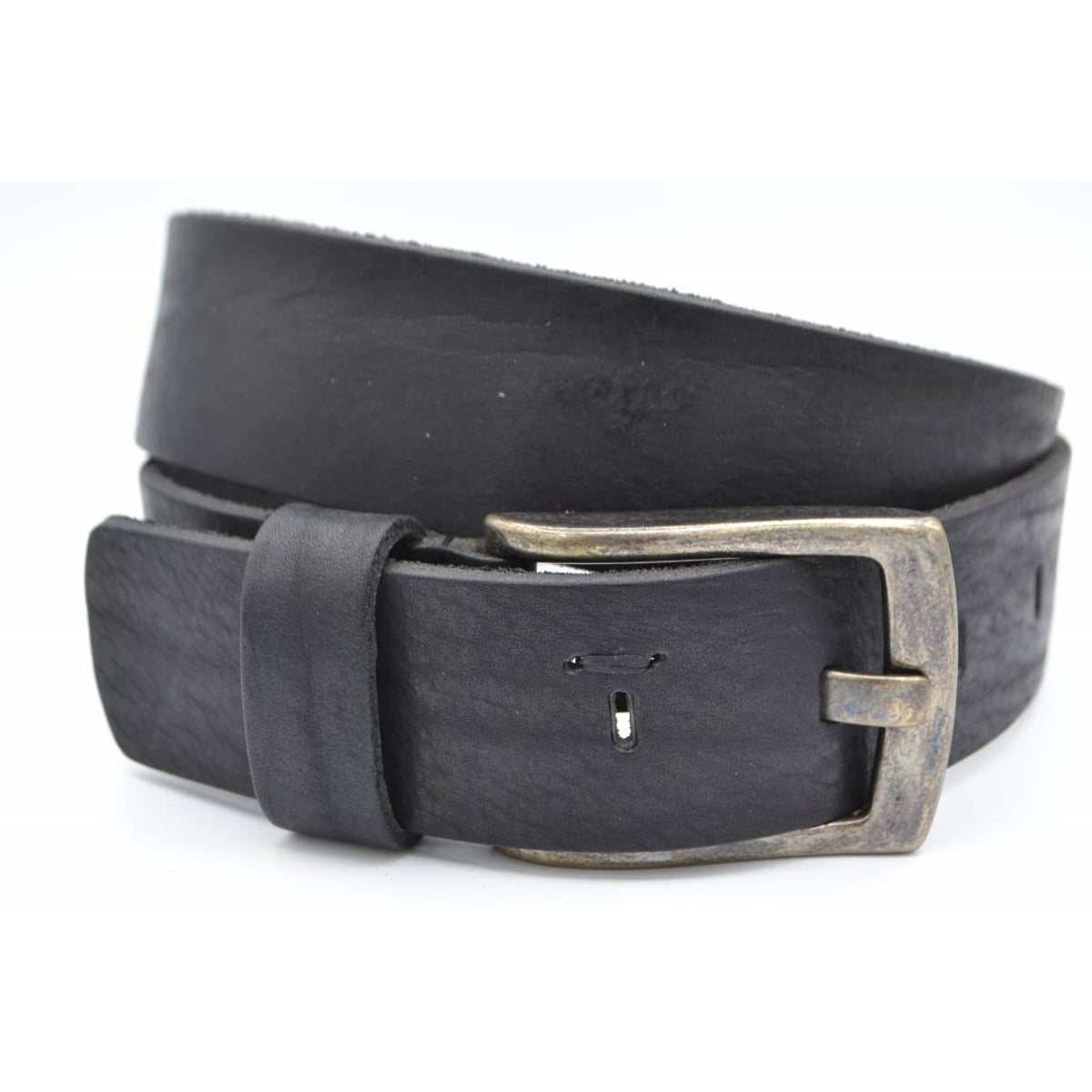 Stoere zwarte riem met gave details 
