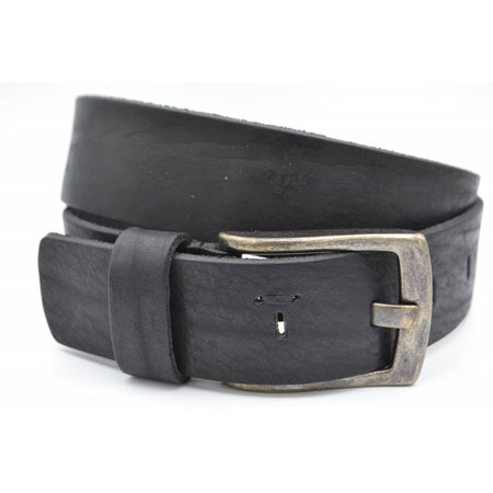 Stoere zwarte riem met gave details 