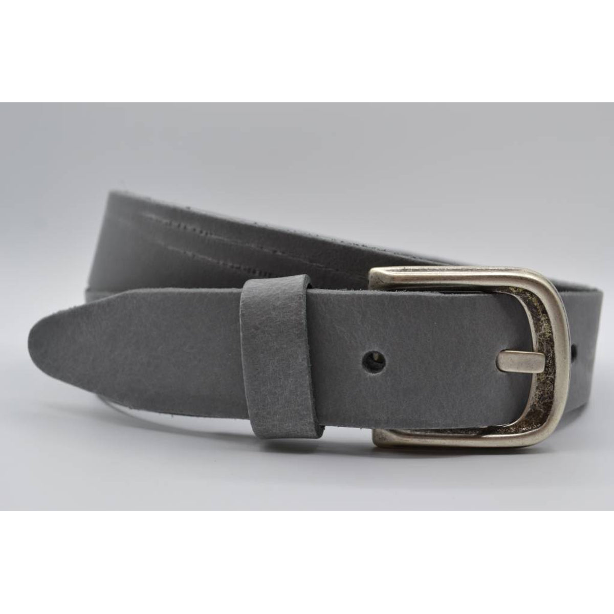 split lederen 35 mm grijze casual riem