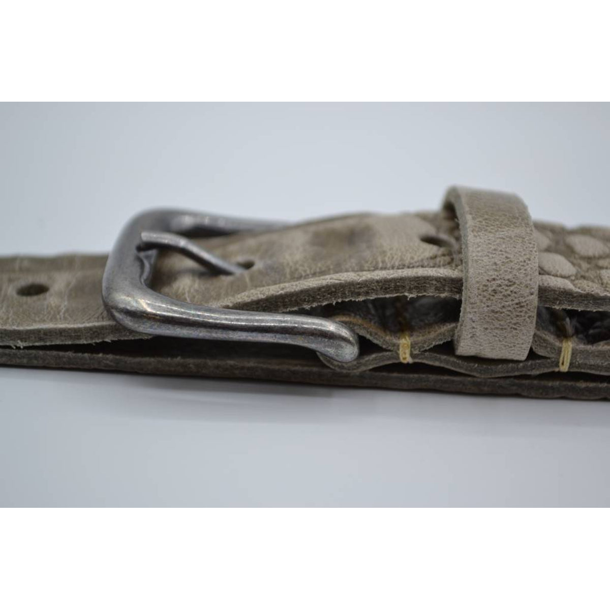 3cm taupe italiaans volnerf lederen casual riem 
