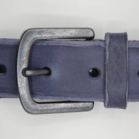blauwe italiaans lederen casual riem