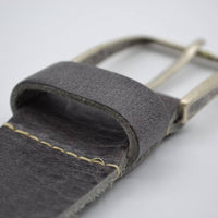 mooie grijze vintage volnerf jeansriem