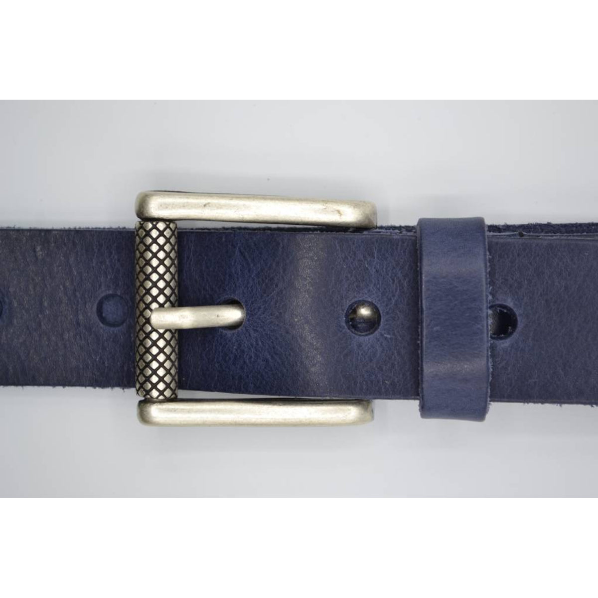blauwe italiaans volnerf lederen casual riem 