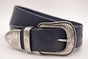 4cm western blauwe volnerf lederen riem