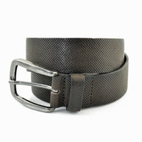 4cm brede bruine riem. Italiaans nerf leer.