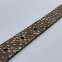 Damesriem van 2cm breed en speelse taupe rogge print.