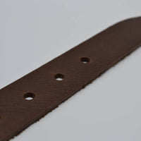 Bruine italiaans volnerf lederen casual riem   