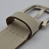 split lederen ecru kinder riem 
