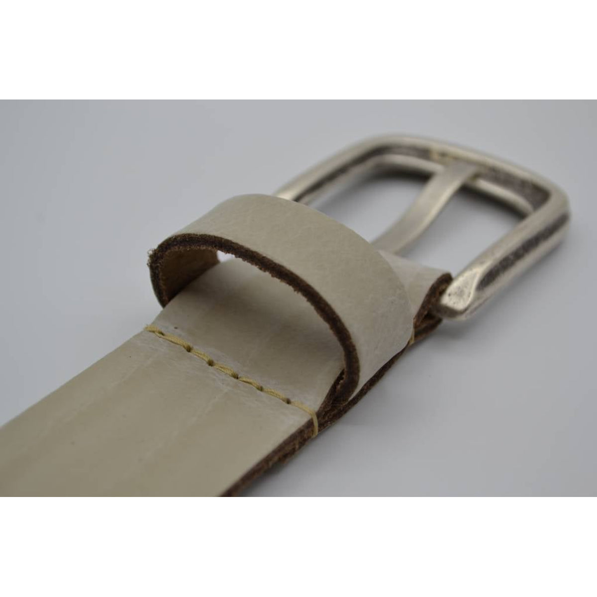 split lederen ecru kinder riem 