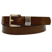 Joss mode 2.5 cm brede riem met gouden lussen en gesp